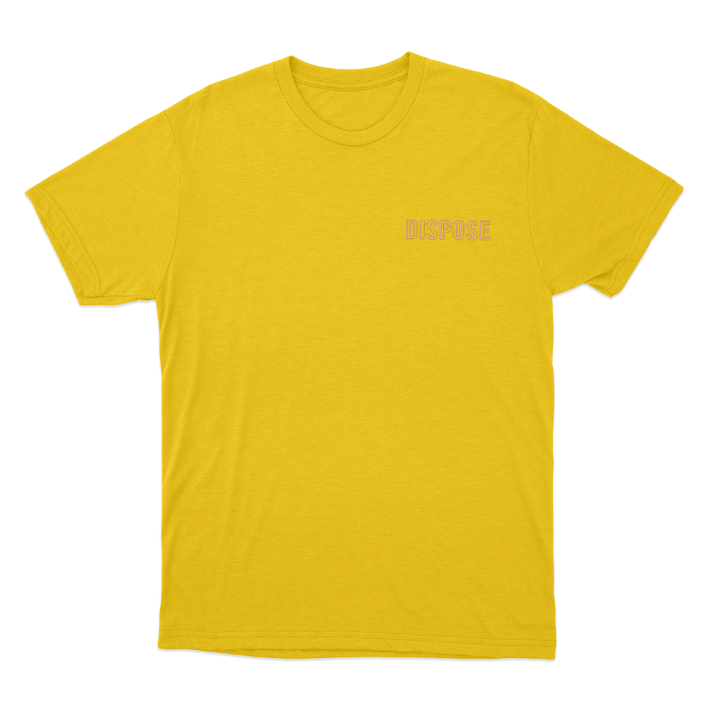 Dispose Unisex T Shirt Yellow Dispose Unisex T Shirt Yellow