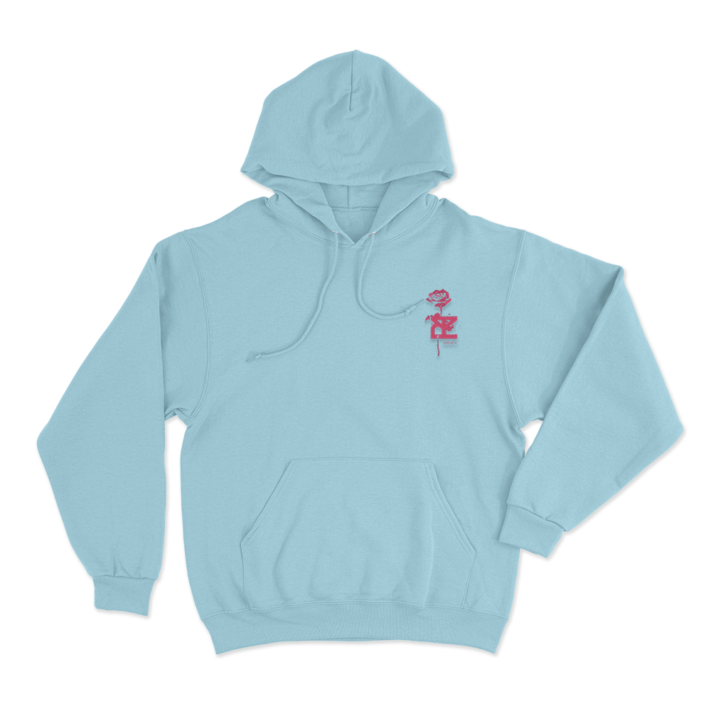 TPY Dark Rose Unisex Hoodie Sky Blue TPY Dark Rose Unisex Hoodie Sky Blue