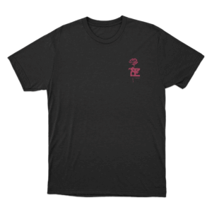 TPY Dark Rose Unisex T Shirt Black