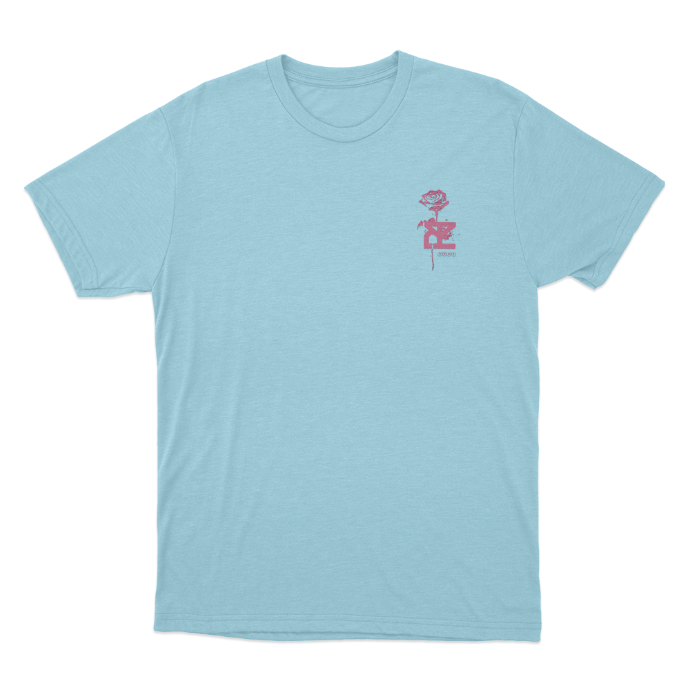 TPY Dark Rose Unisex T Shirt Sky Blue TPY Dark Rose Unisex T Shirt Sky Blue
